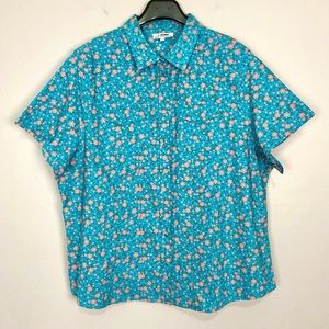 Back in the Saddle Retro Pearl Snap Shirt Women’s Size 2X Floral Western Cottage